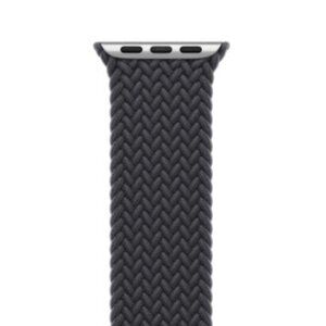 Genuine Apple Watch Braided Solo Loop Band - Black - Size 9 - 44/45/49mm Case